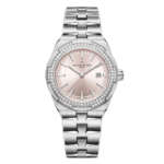 Vacheron Constantin Women Overseas Self-winding 35 mm Steel and Satin Pink