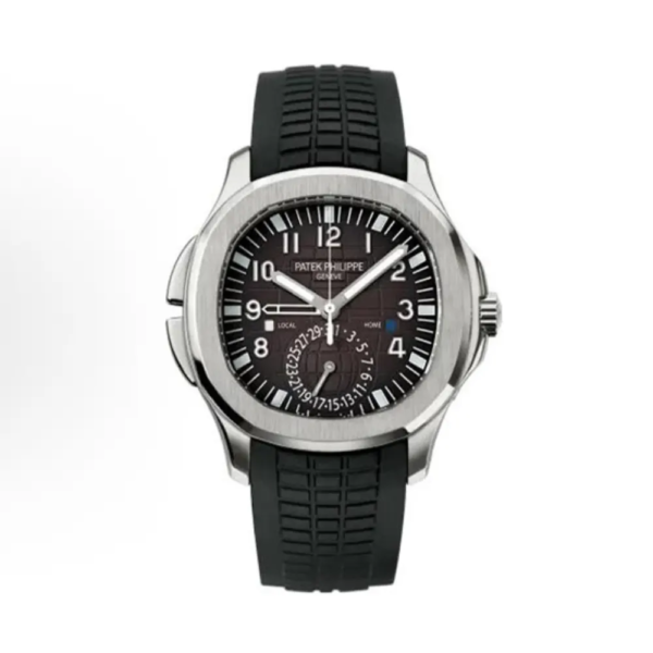 Patek Philippe Men Aquanaut Travel Time Self-winding 40.8 mm in Black and Black Strap (1)