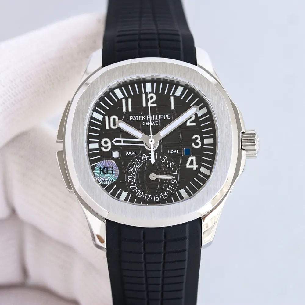 Patek Philippe Men Aquanaut Travel Time Self-winding 40.8 mm in Black and Black Strap (2)