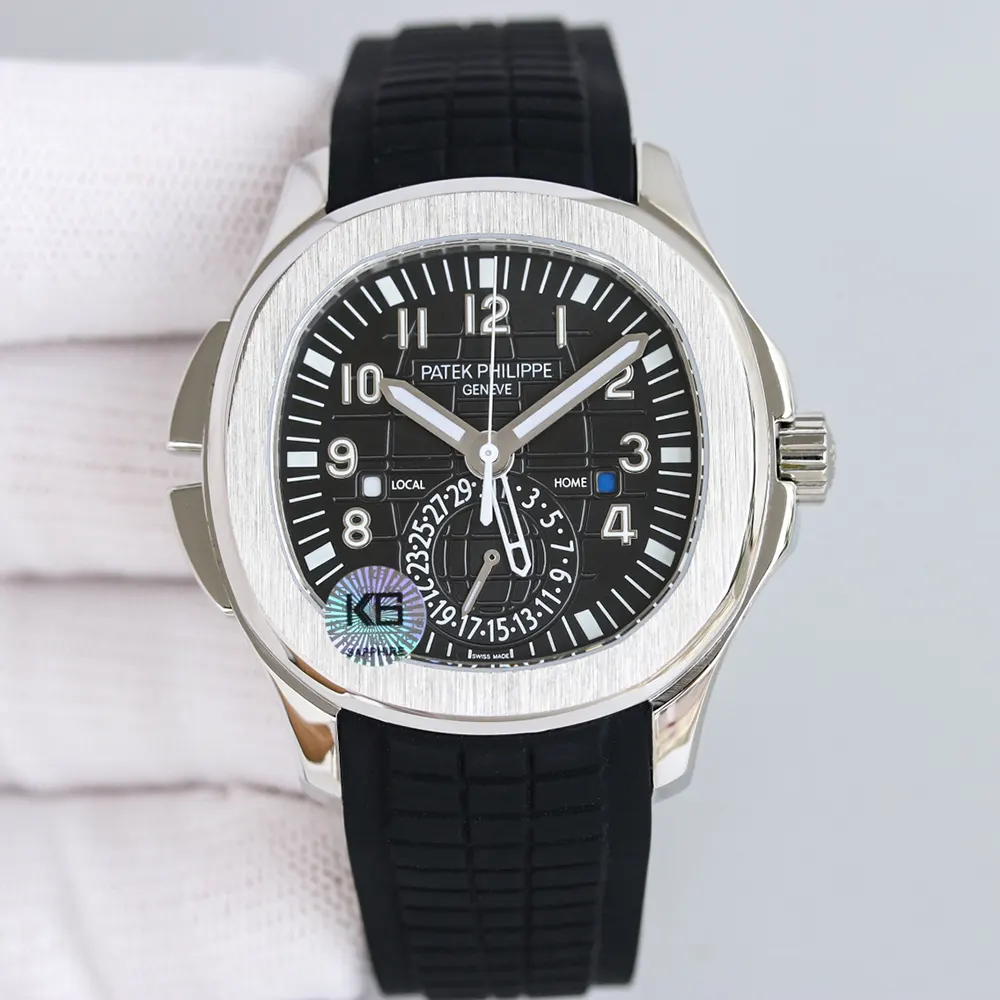 Patek Philippe Men Aquanaut Travel Time Self-winding 40.8 mm in Black and Black Strap (5)