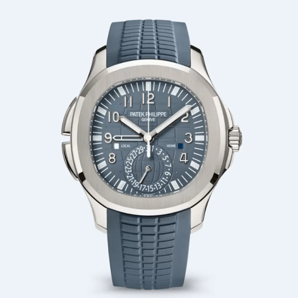 Patek Philippe Men Aquanaut Travel Time Self-winding 40.8 mm in Opaline Blue-gray (1)