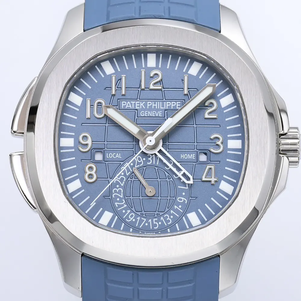 Patek Philippe Men Aquanaut Travel Time Self-winding 40.8 mm in Opaline Blue-gray (3)