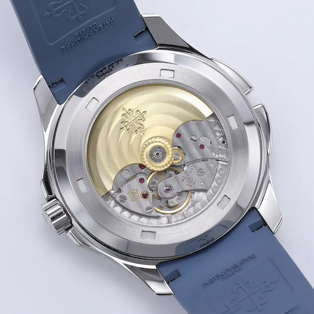Patek Philippe Men Aquanaut Travel Time Self-winding 40.8 mm in Opaline Blue-gray (6)