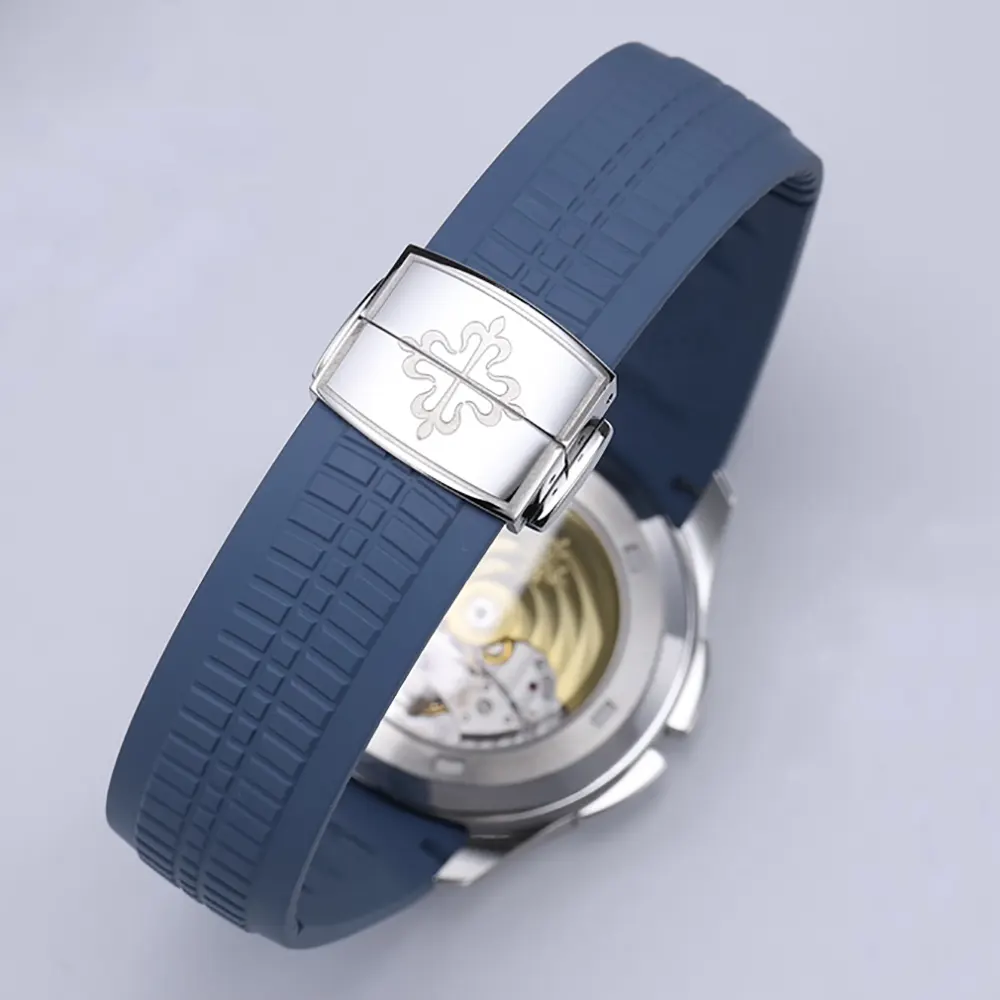 Patek Philippe Men Aquanaut Travel Time Self-winding 40.8 mm in Opaline Blue-gray (7)