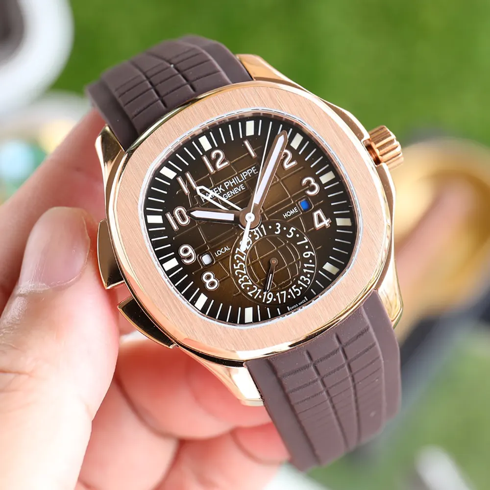 Patek Philippe Men Aquanaut Travel Time Self-winding 40.8 mm in Sunburst Brown (3)
