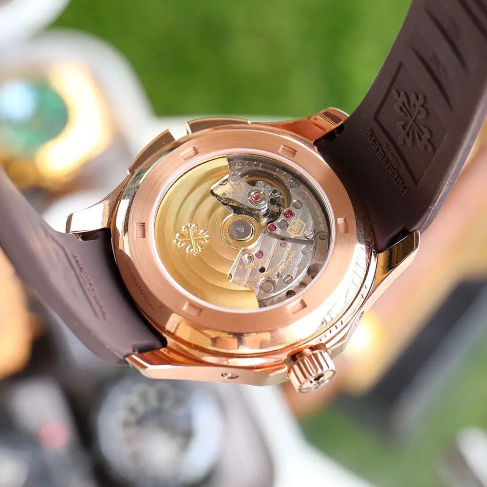 Patek Philippe Men Aquanaut Travel Time Self-winding 40.8 mm in Sunburst Brown (6)
