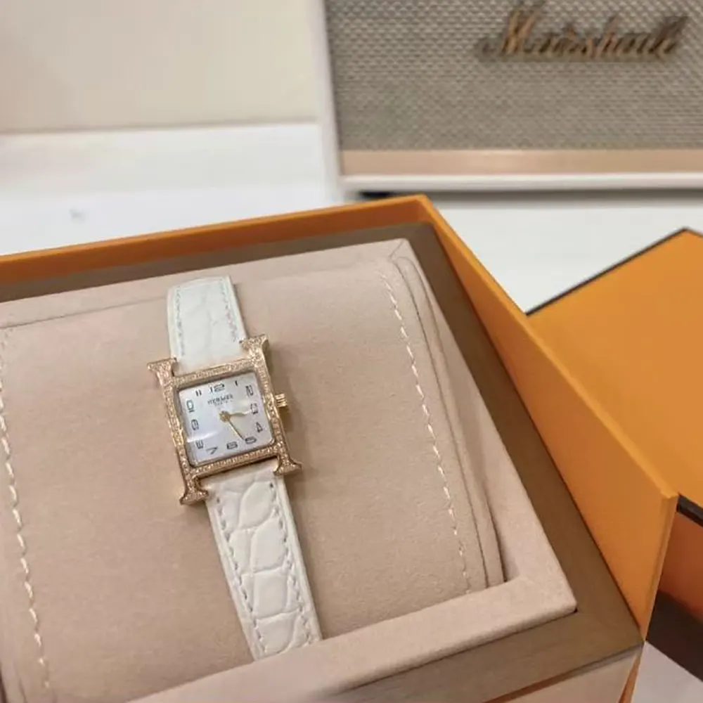 Hermes Women Heure H Watch Mini Model 21 mm-Rose Gold (5)