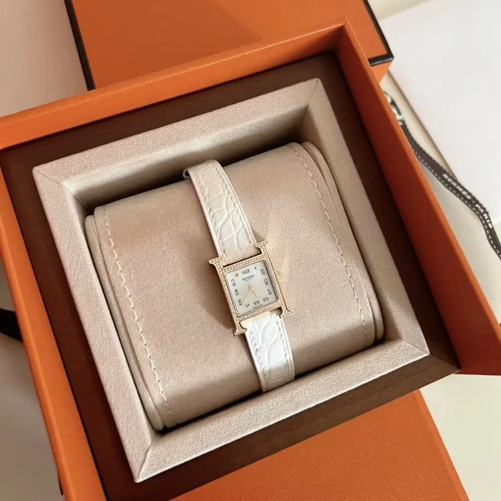 Hermes Women Heure H Watch Mini Model 21 mm-Rose Gold (6)