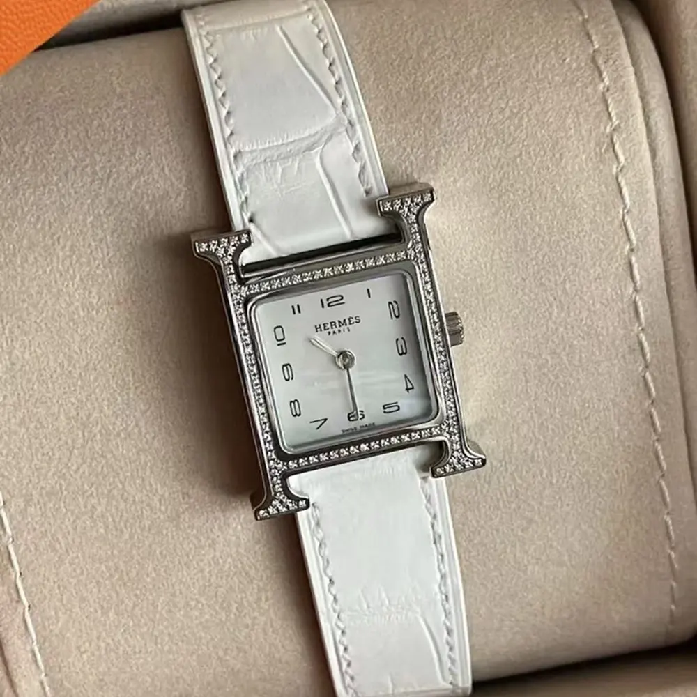 Hermes Women Heure H watch Small model 25 mm-Silver (3)