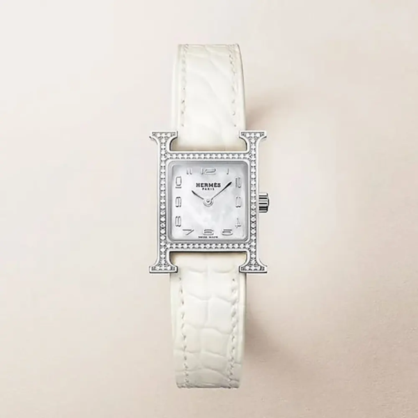 Hermes Women Heure H watch Small model 25 mm-Silver (9)