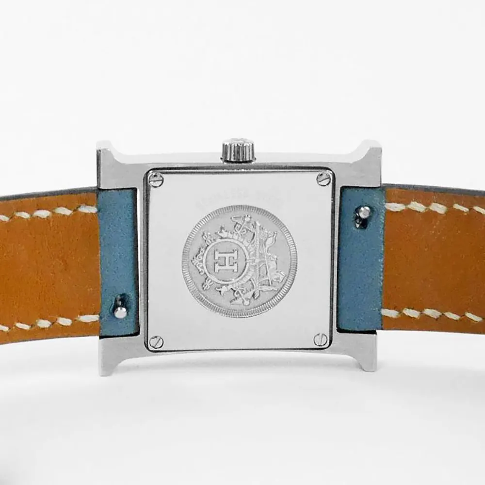 Hermes Women Hermes Women Heure H Watch Small Model 25 mm-Blue (6)