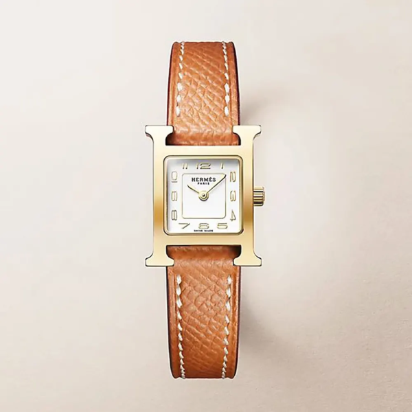 Hermes Women Heure H Watch Mini Model 21 mm-Brown W404370WW00 (1)