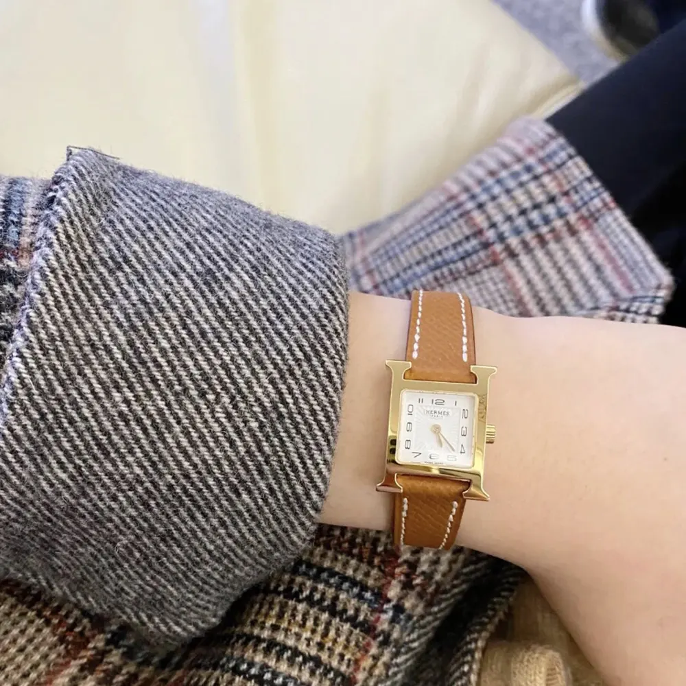 Hermes Women Heure H Watch Mini Model 21 mm-Brown W404370WW00 (2)
