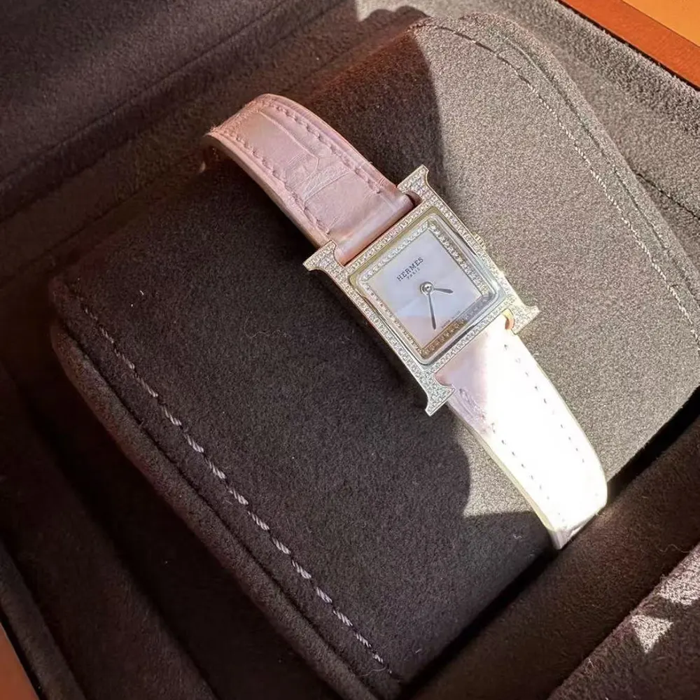 Hermes Women Heure H Watch Mini Model 21 mm-Pink W057240WW00 (5)