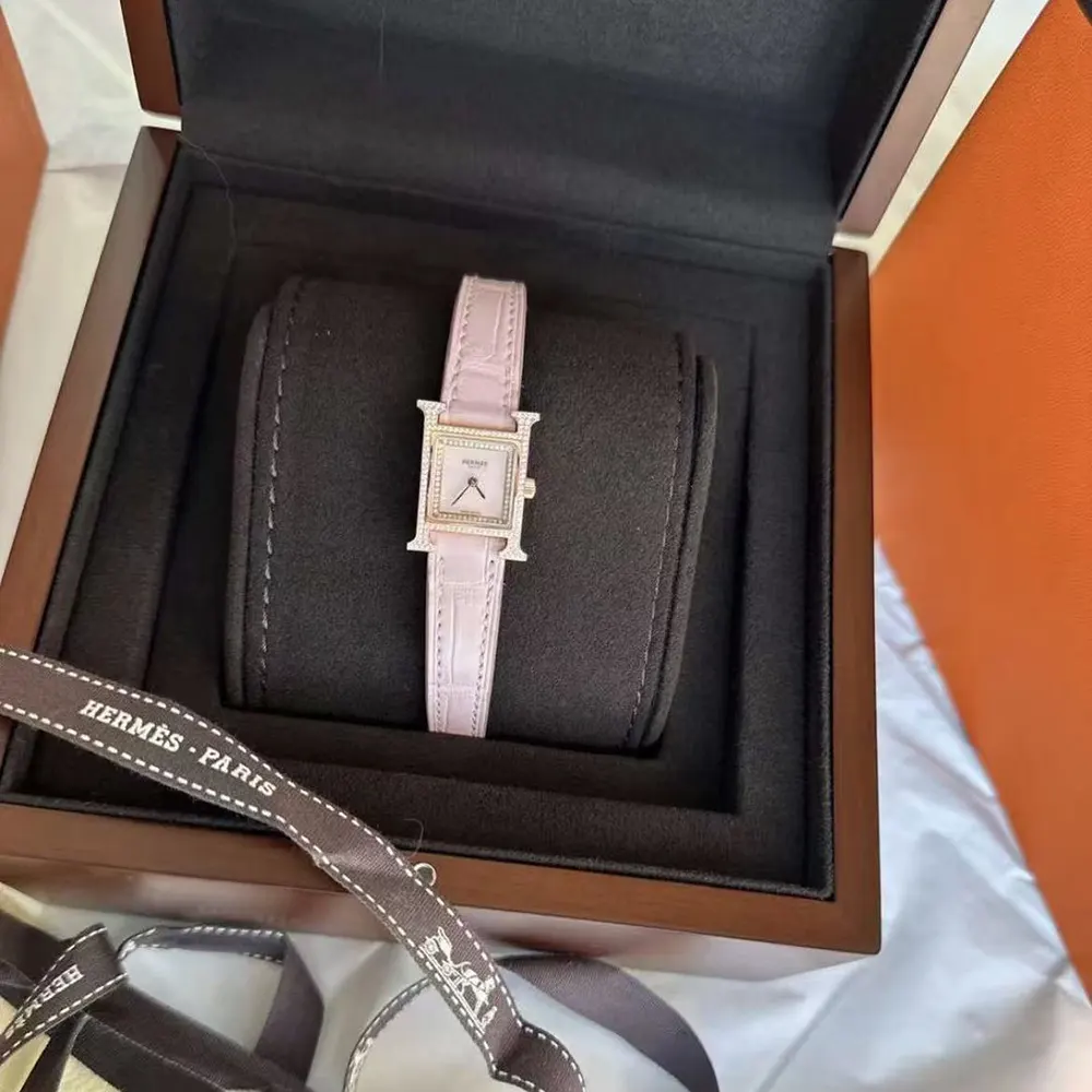 Hermes Women Heure H Watch Mini Model 21 mm-Pink W057240WW00 (6)