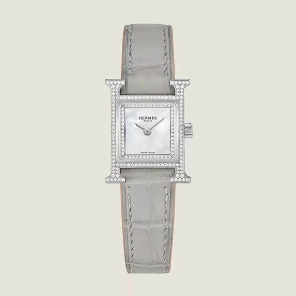 Hermes Women Heure H Watch Mini Model 21 mm-Silver W057239WW00 (1)