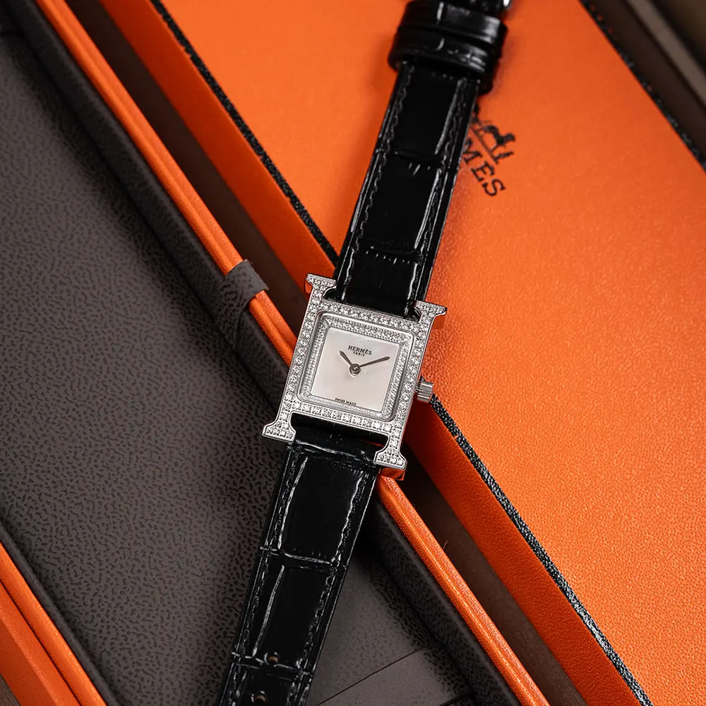 Hermes Women Heure H Watch Mini Model 21 mm-Silver W057239WW00 (2)