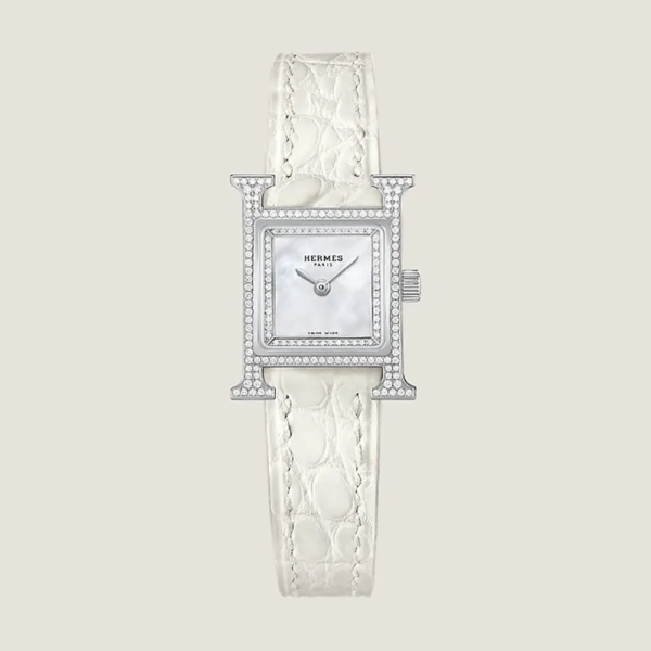 Hermes Women Heure H Watch Mini Model 21 mm-White W057250WW00 (1)