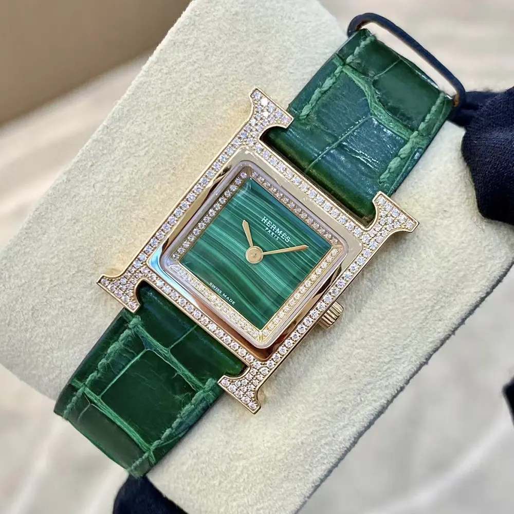 Hermes Women Heure H Watch Small Model 25 mm-Green W054095WW00 (5)