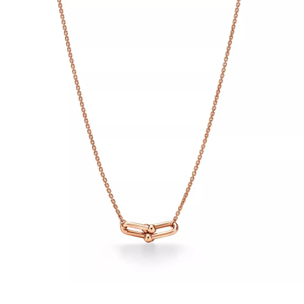 Tiffany Women HardWear Small Double Link Pendant in Rose Gold