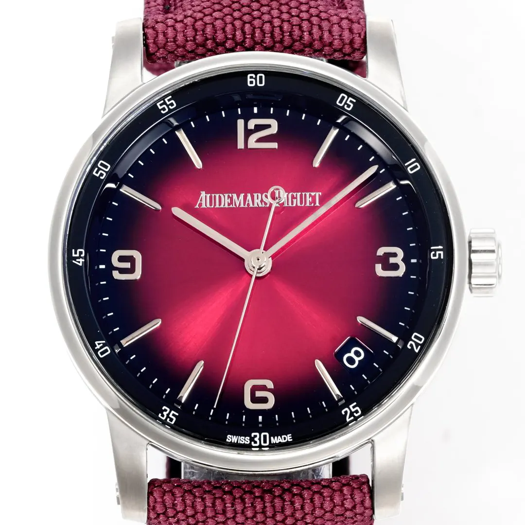 Audemars Piguet Men Code 11.59 41 mm 18K White Gold in Smoked Lacquered Burgundy (2)