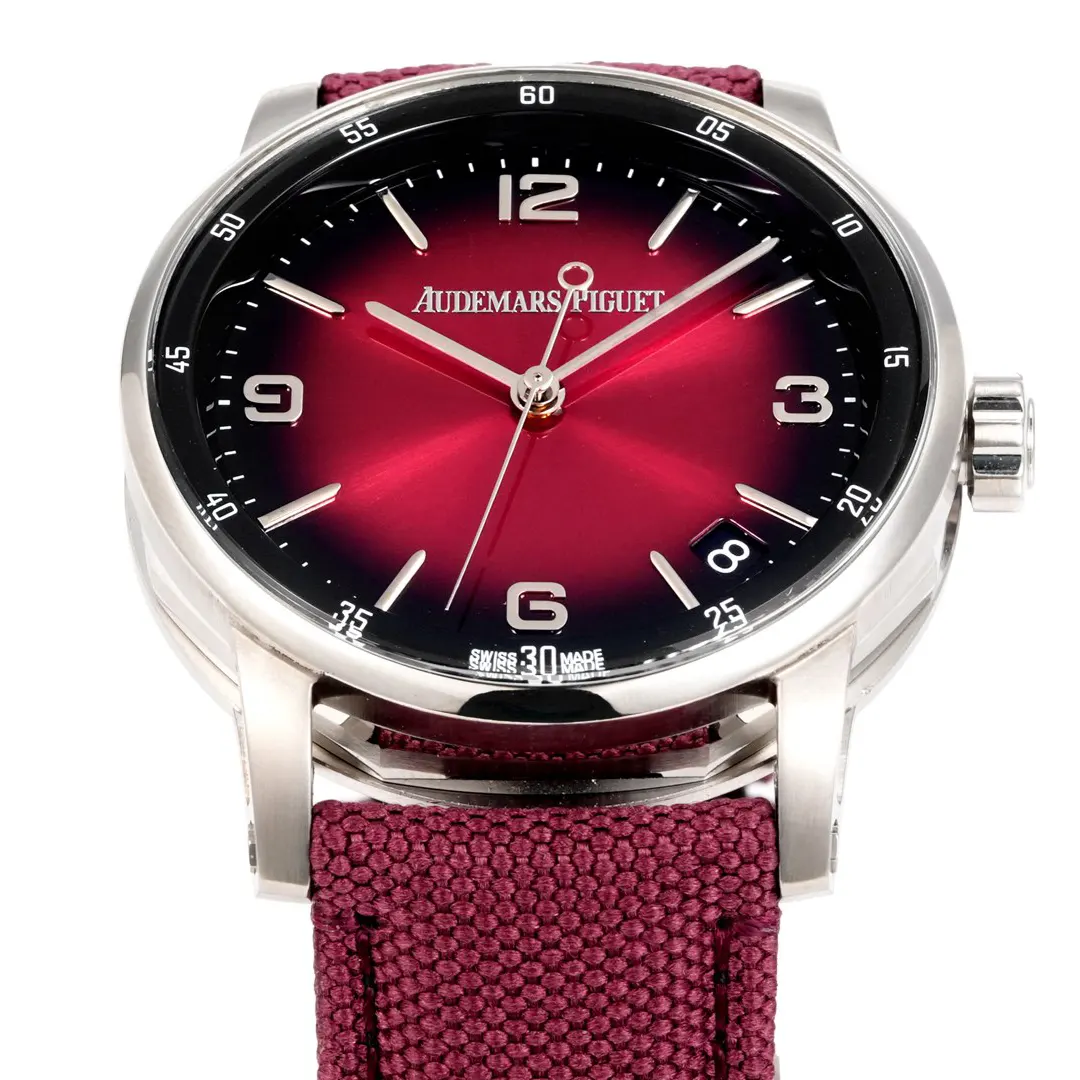 Audemars Piguet Men Code 11.59 41 mm 18K White Gold in Smoked Lacquered Burgundy (3)