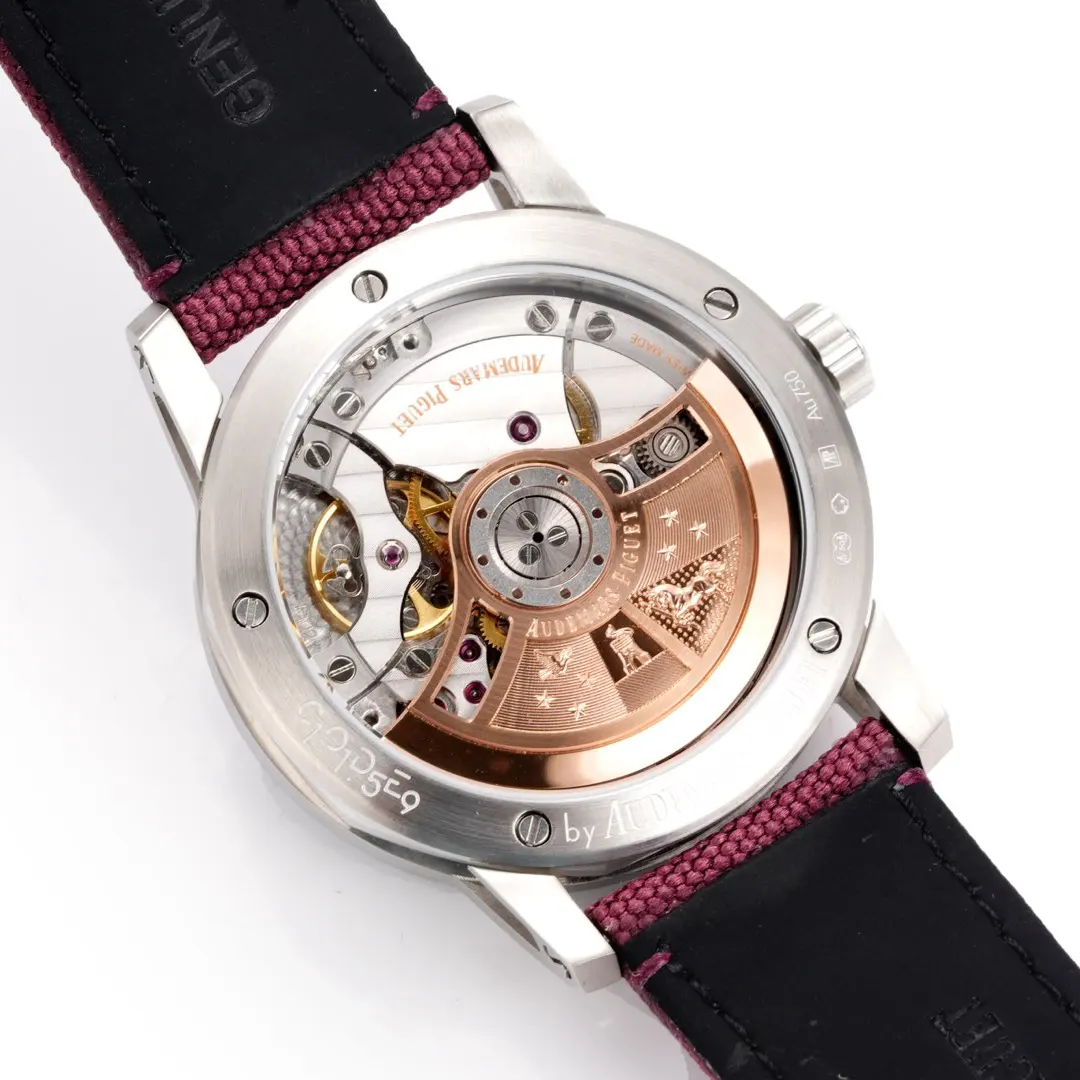 Audemars Piguet Men Code 11.59 41 mm 18K White Gold in Smoked Lacquered Burgundy (9)