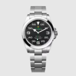 Rolex Men Air-King Oyster 40 mm Oystersteel in Black
