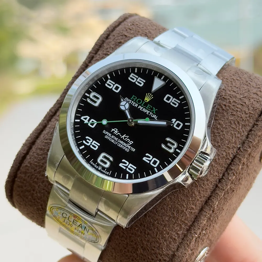 Rolex Men Air-King Oyster 40 mm Oystersteel in Black (4)