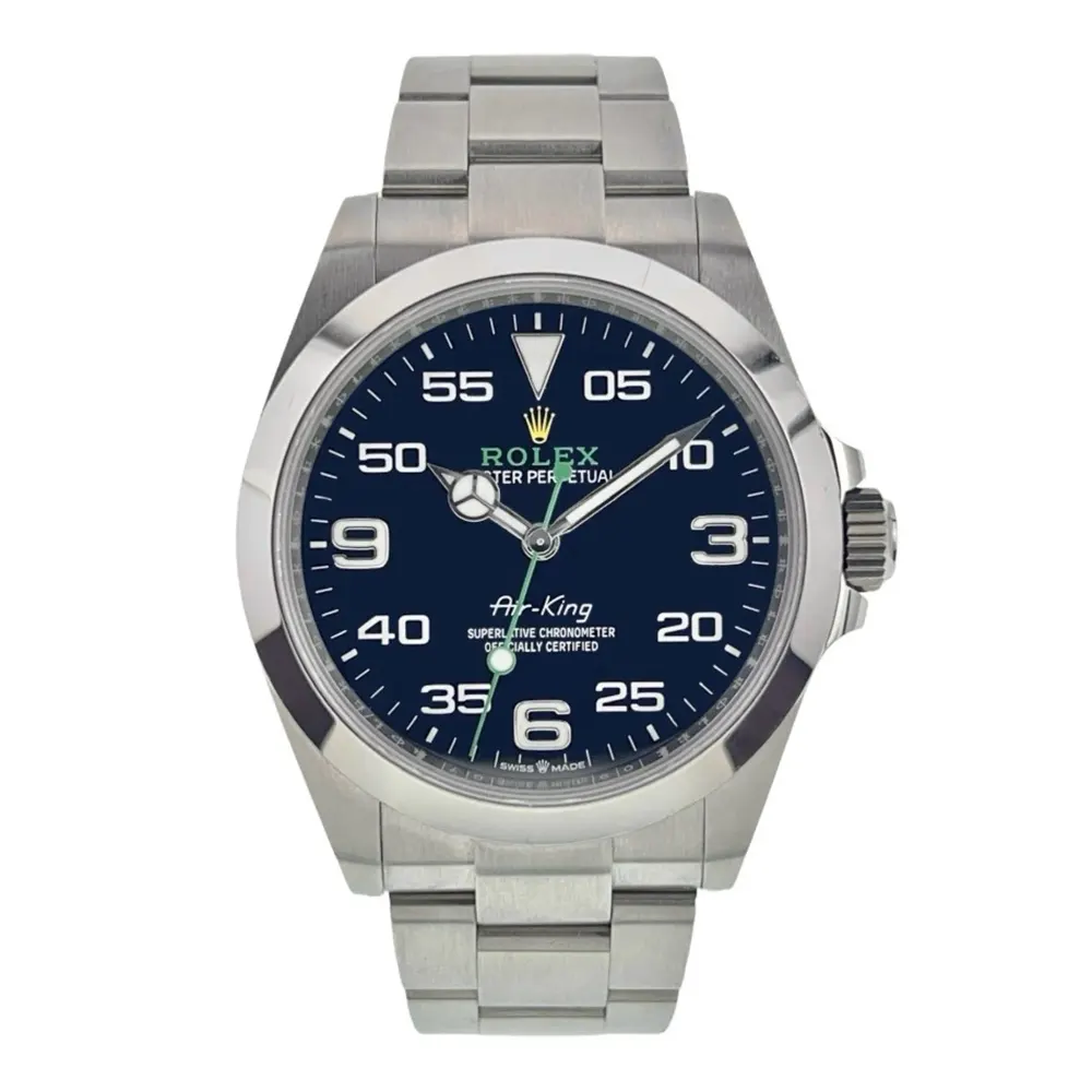 Rolex Men Air-King Oyster 40 mm Oystersteel in Blue