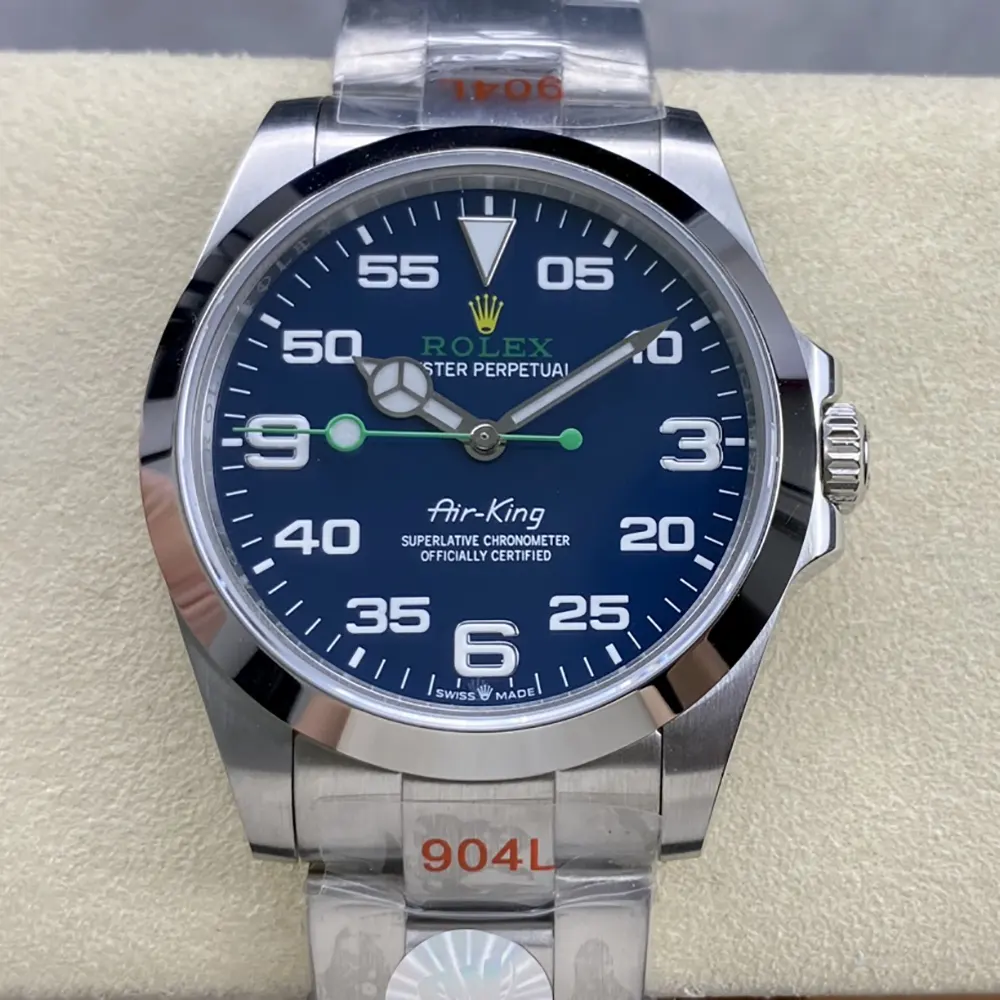 Rolex Men Air-King Oyster 40 mm Oystersteel in Blue (10)