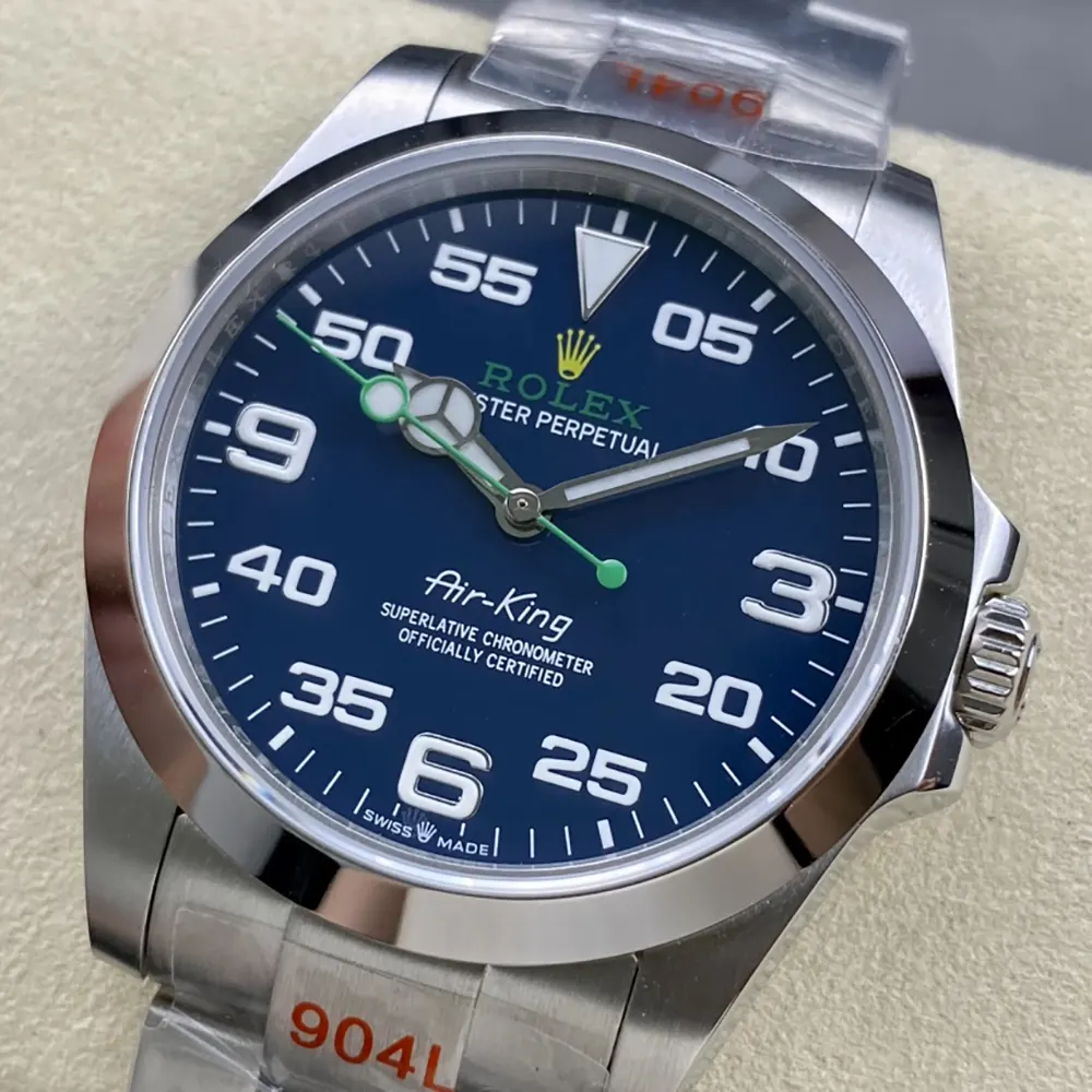 Rolex Men Air-King Oyster 40 mm Oystersteel in Blue (8)