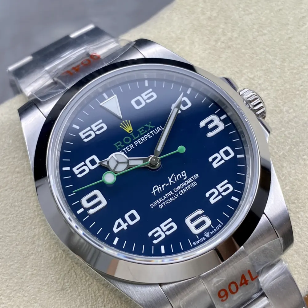 Rolex Men Air-King Oyster 40 mm Oystersteel in Blue (9)