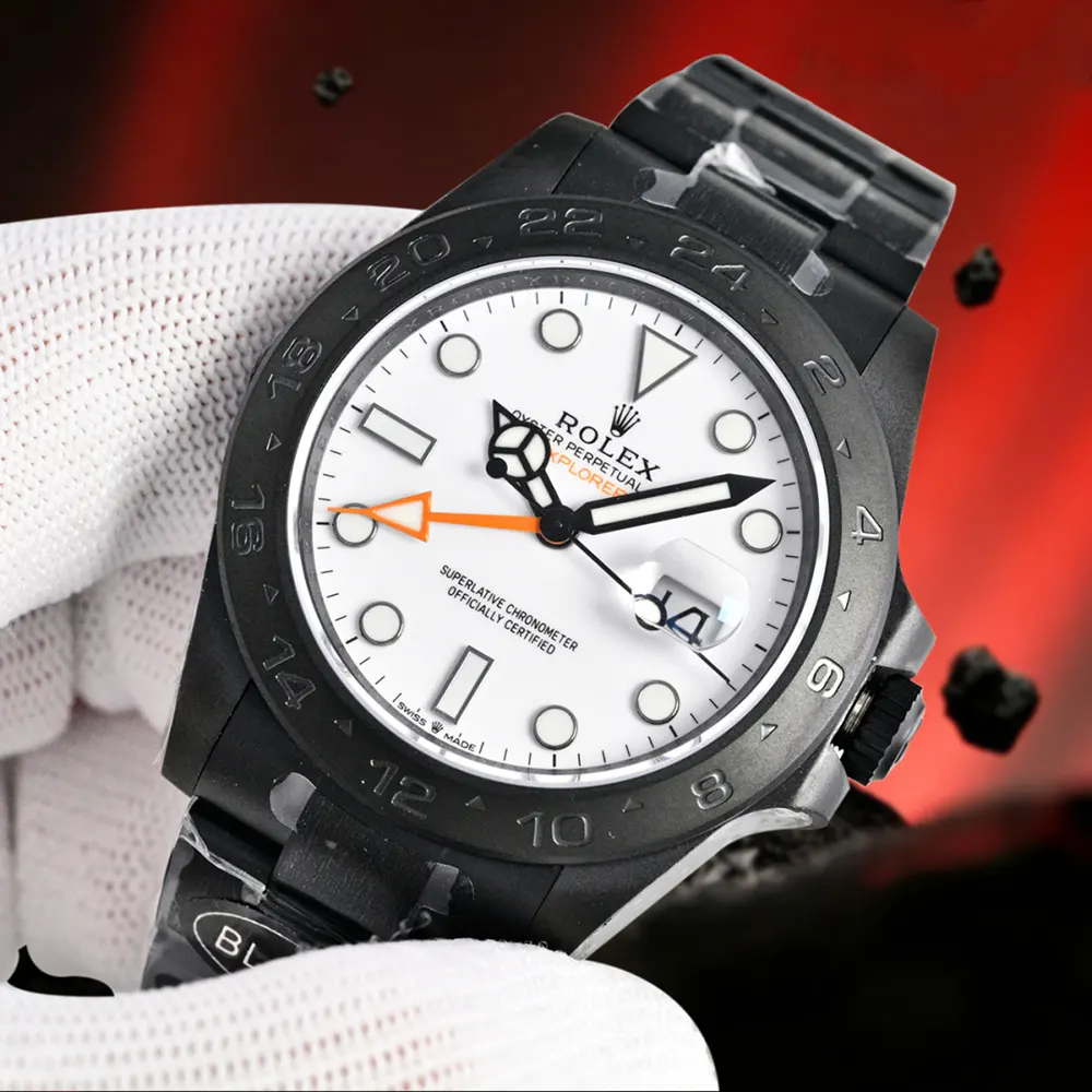 Rolex Men Explorer II 42 mm Black Oyster in White (4)