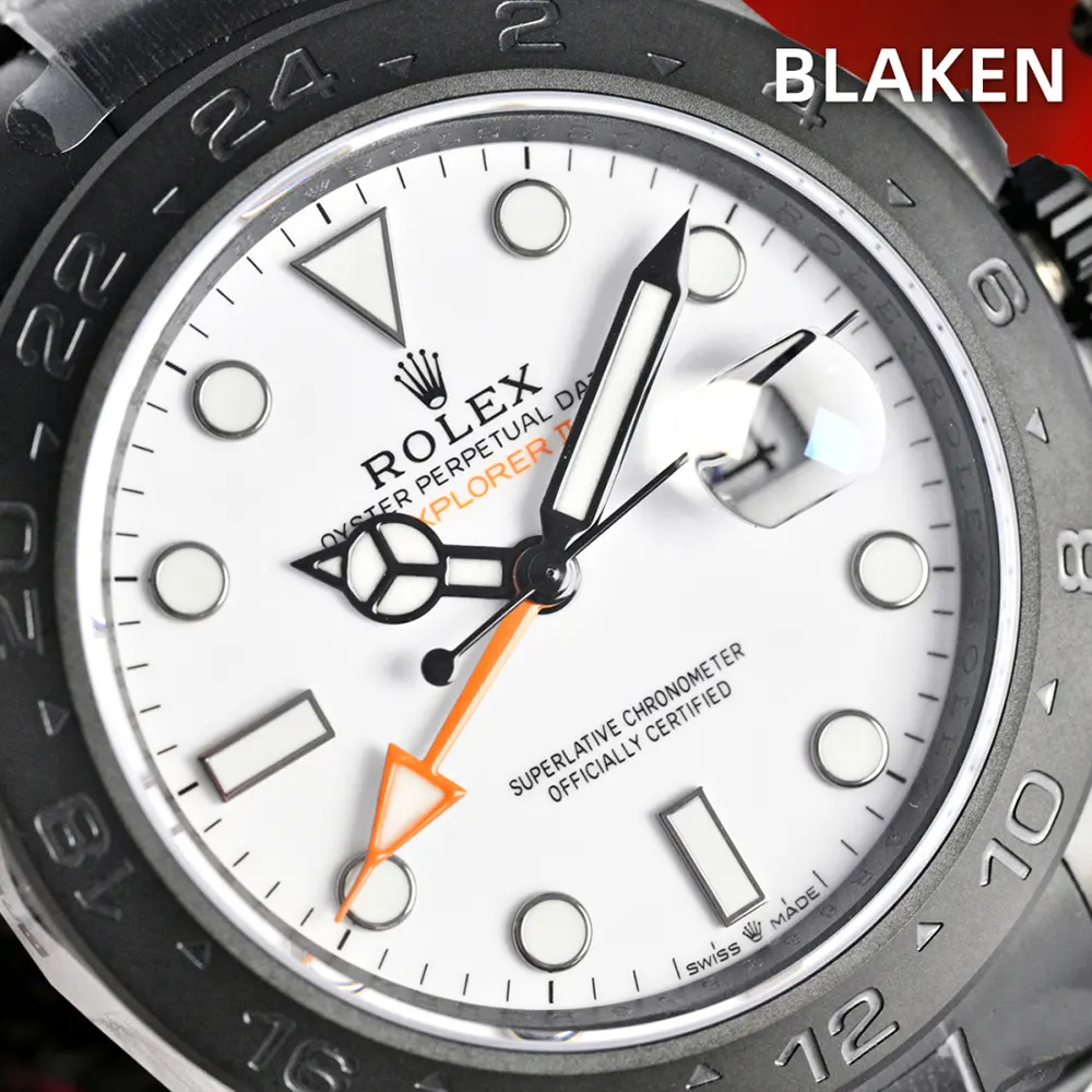 Rolex Men Explorer II 42 mm Black Oyster in White (7)