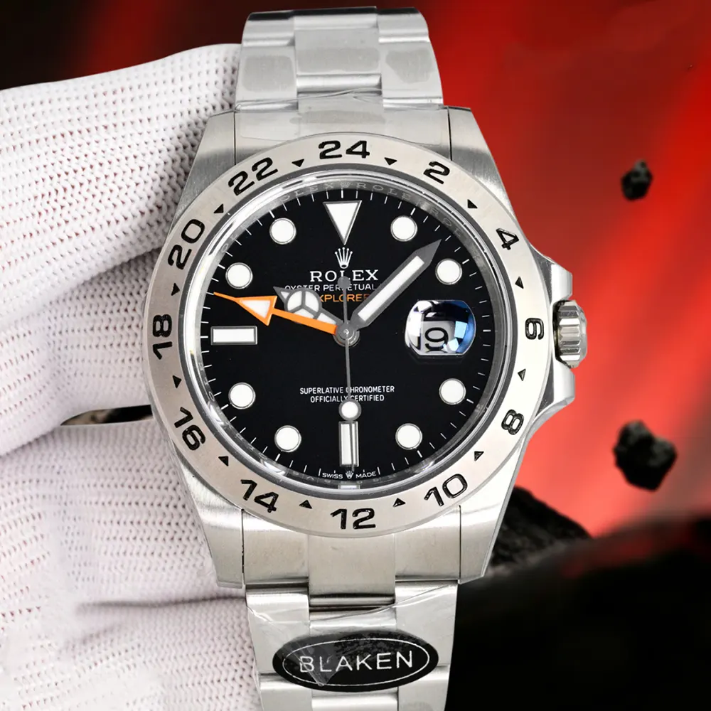 Rolex Men Explorer II 42 mm Stainless Steel in Black (2)