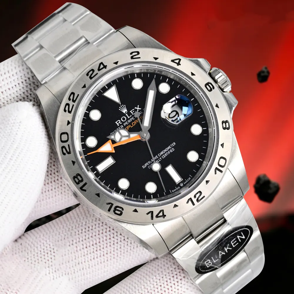 Rolex Men Explorer II 42 mm Stainless Steel in Black (3)