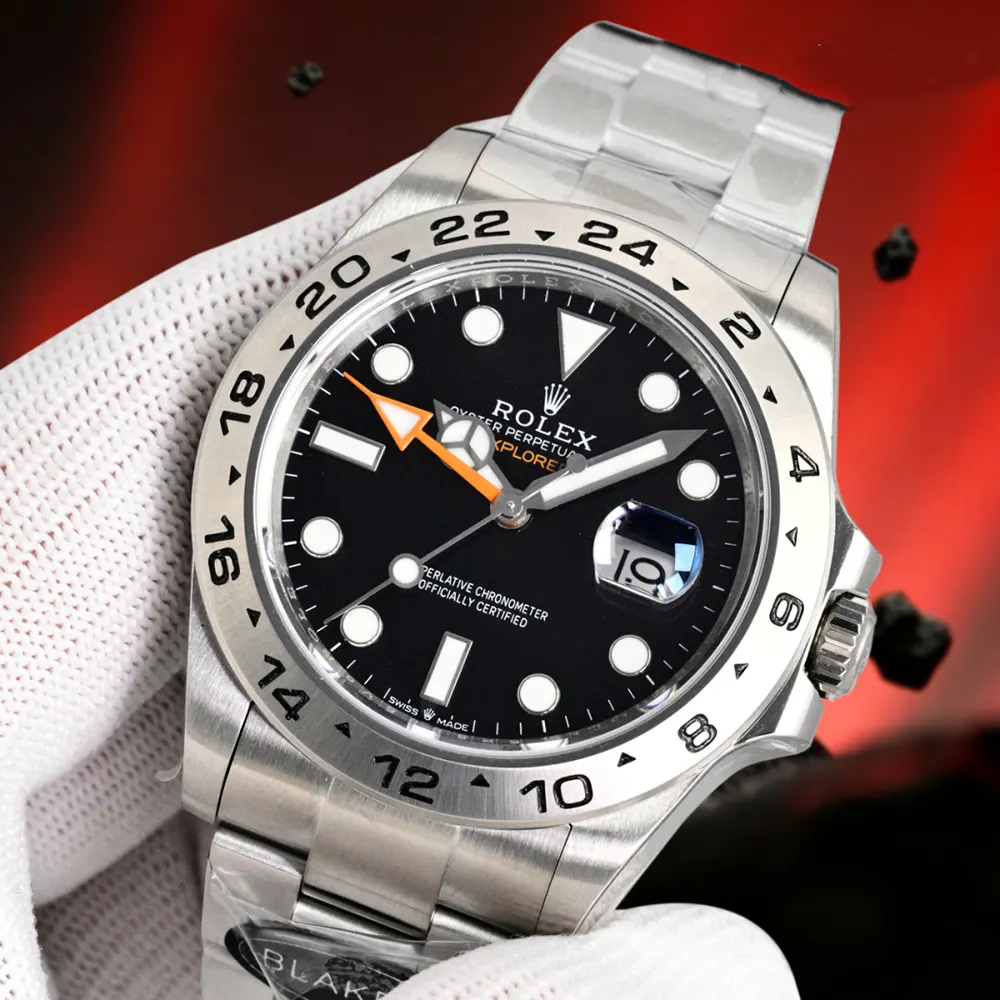 Rolex Men Explorer II 42 mm Stainless Steel in Black (4)
