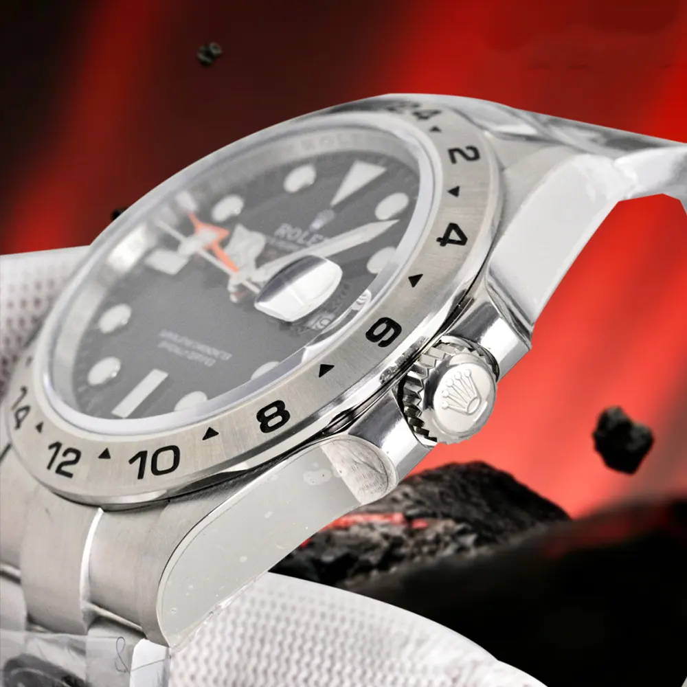 Rolex Men Explorer II 42 mm Stainless Steel in Black (6)