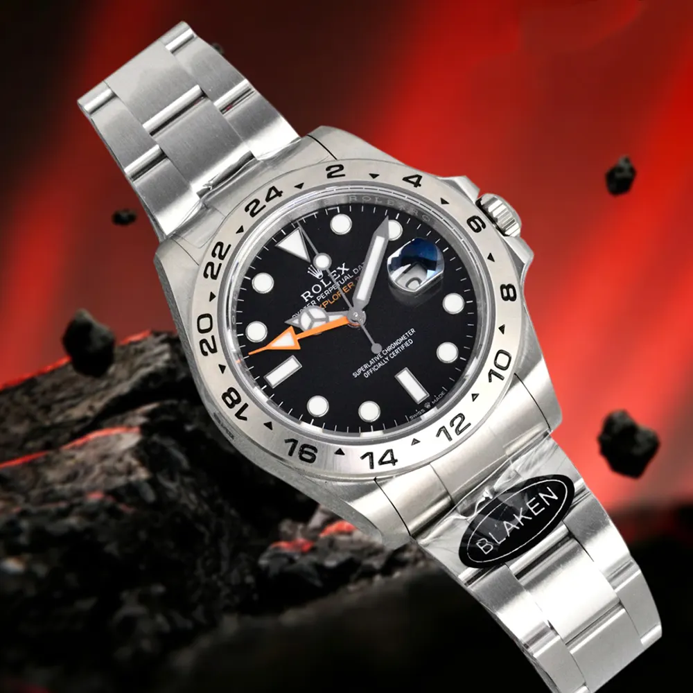 Rolex Men Explorer II 42 mm Stainless Steel in Black (7)