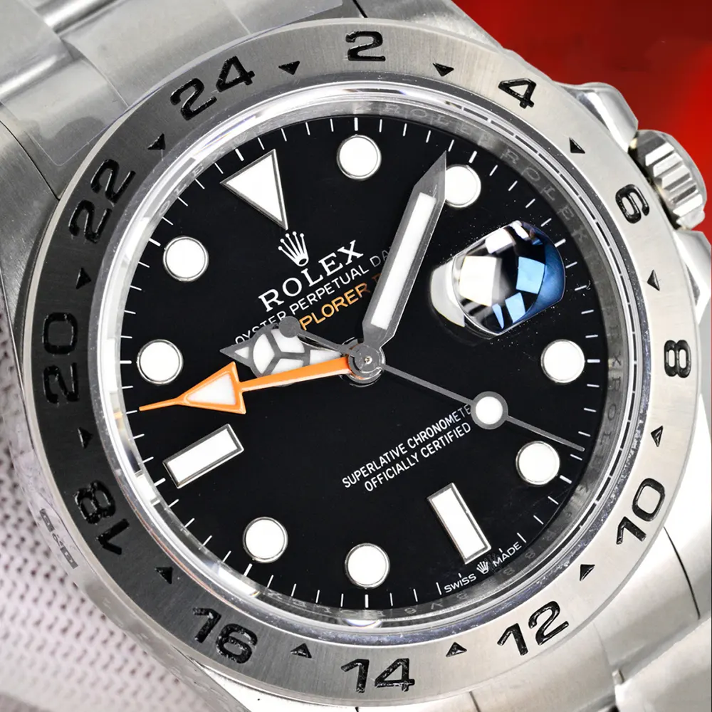 Rolex Men Explorer II 42 mm Stainless Steel in Black (8)