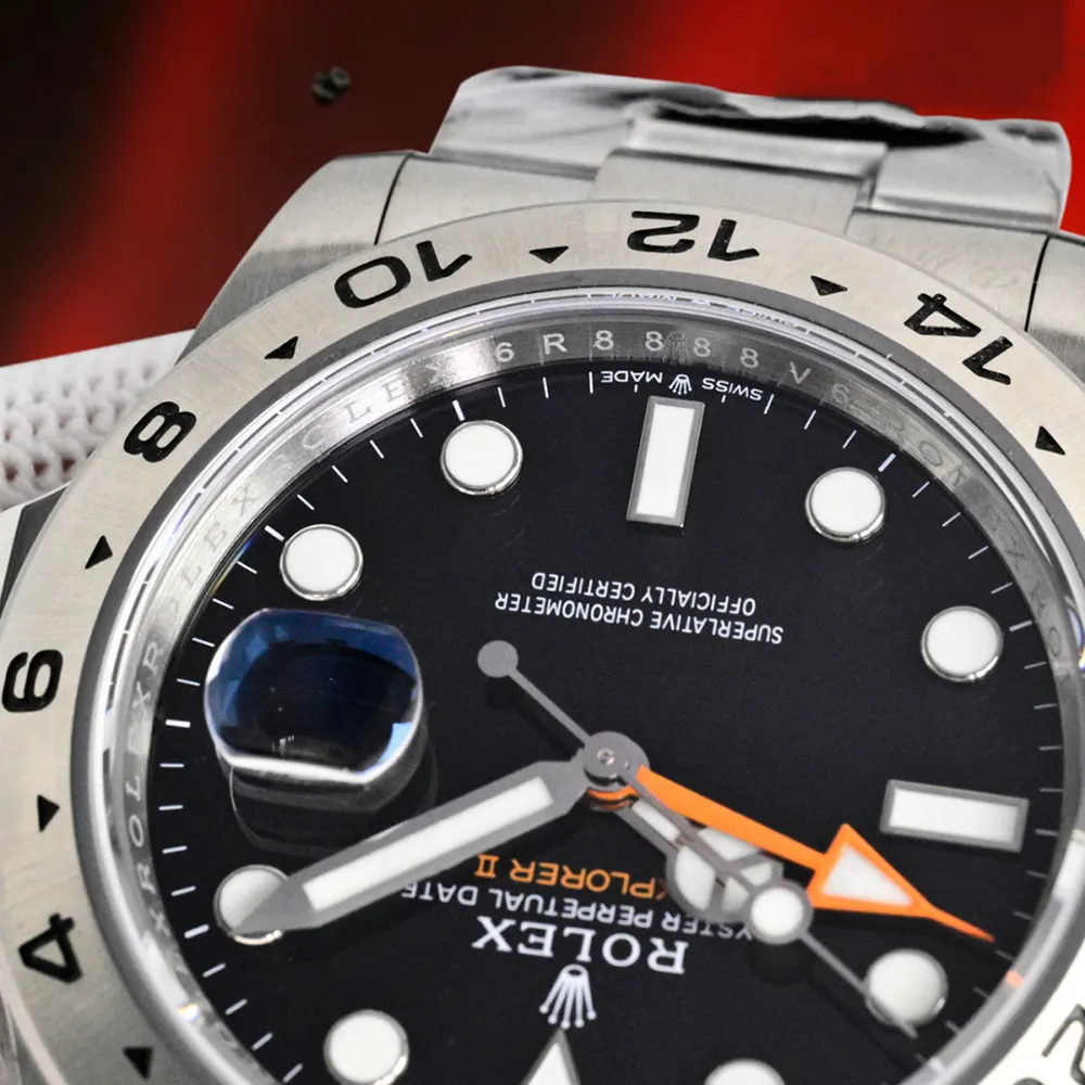 Rolex Men Explorer II 42 mm Stainless Steel in Black (9)
