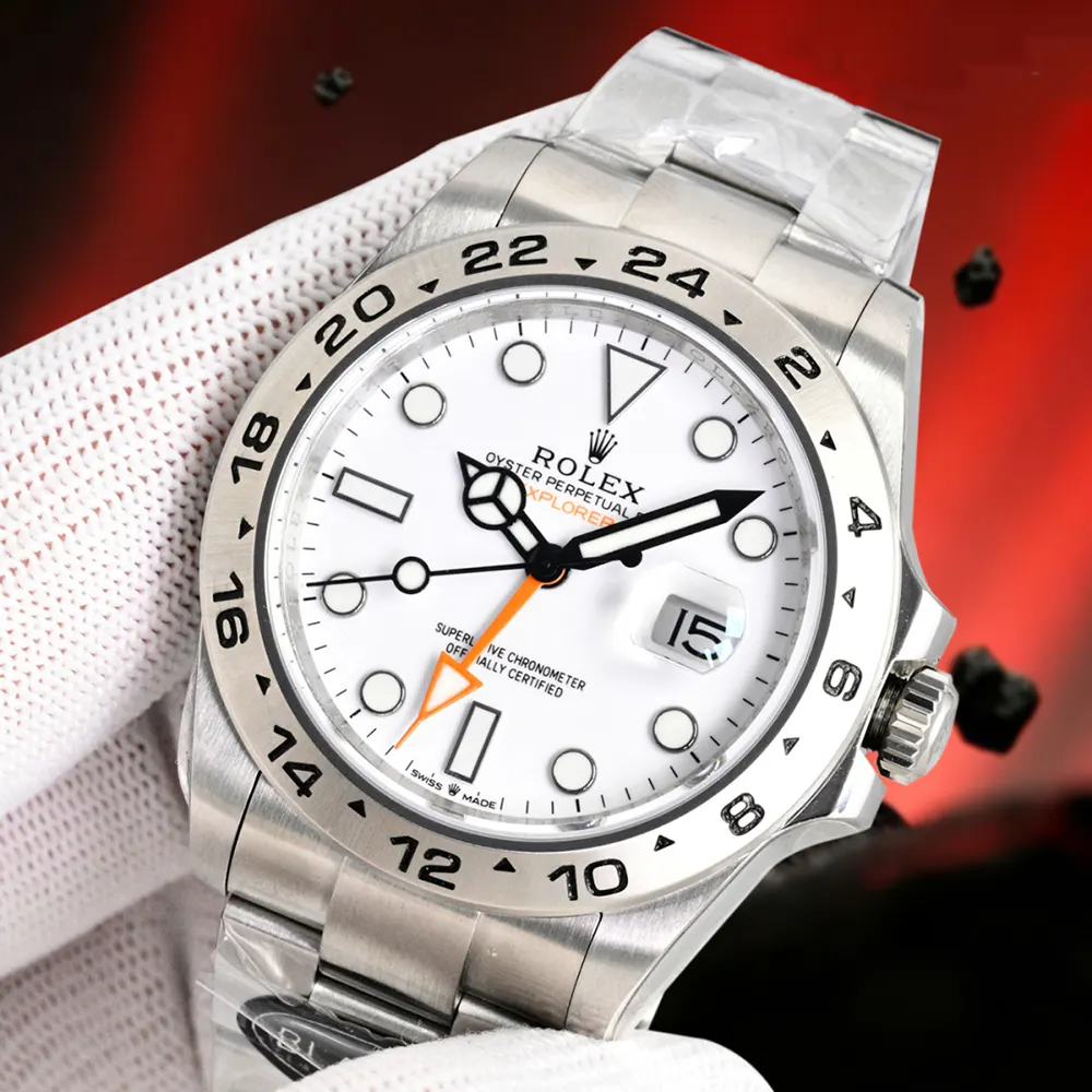 Rolex Men Explorer II 42 mm Stainless Steel in White (4)