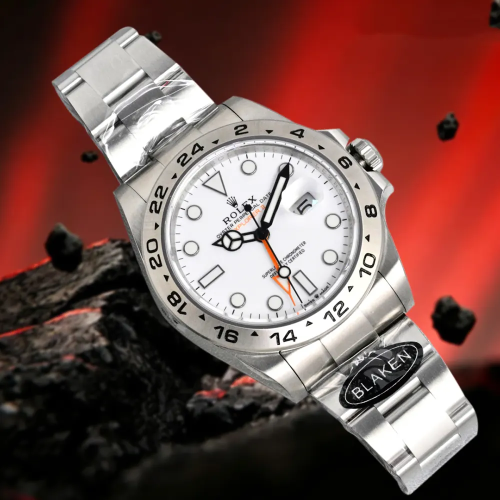 Rolex Men Explorer II 42 mm Stainless Steel in White (8)