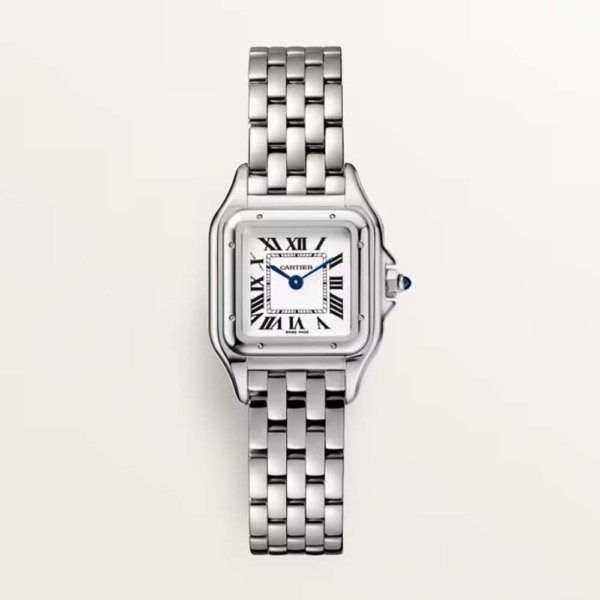 Cartier Panthere De Cartier Watch Small Model Quartz Movement in Steel-Silver (1)