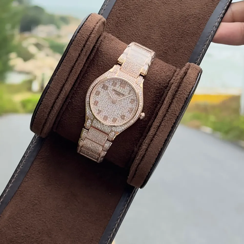 Patek Philippe Women Twenty-4 36mm in Rose Gold Fully Paved with Diamonds (7)