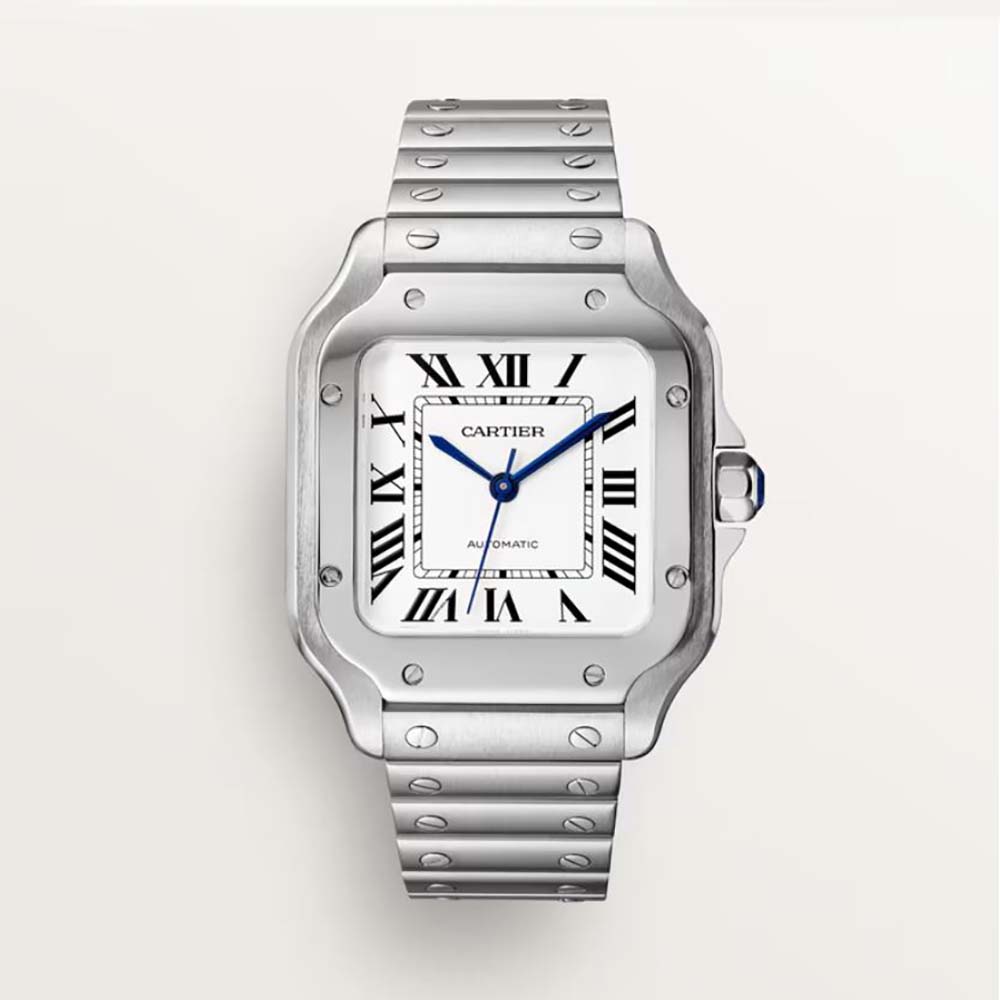 Cartier Santos De Cartier Watch Medium Model in Steel Case