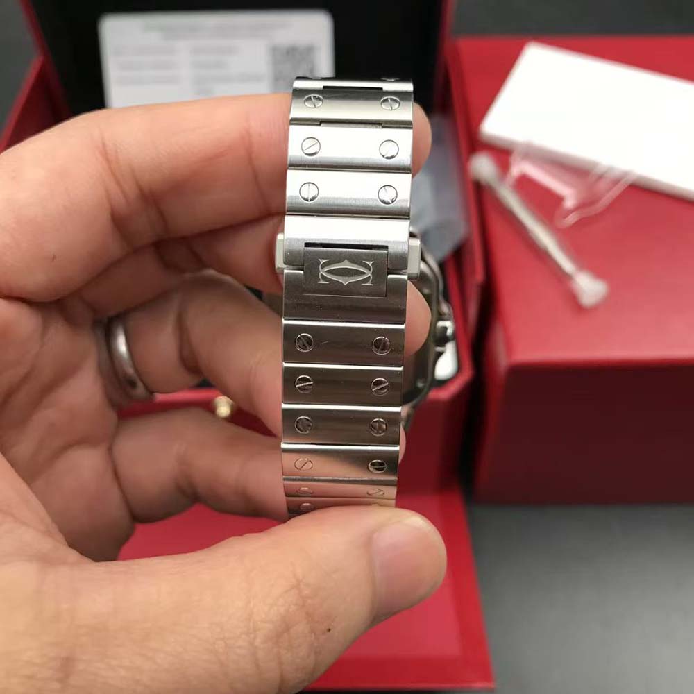 Cartier Santos De Cartier Watch Medium Model in Steel Case (8)