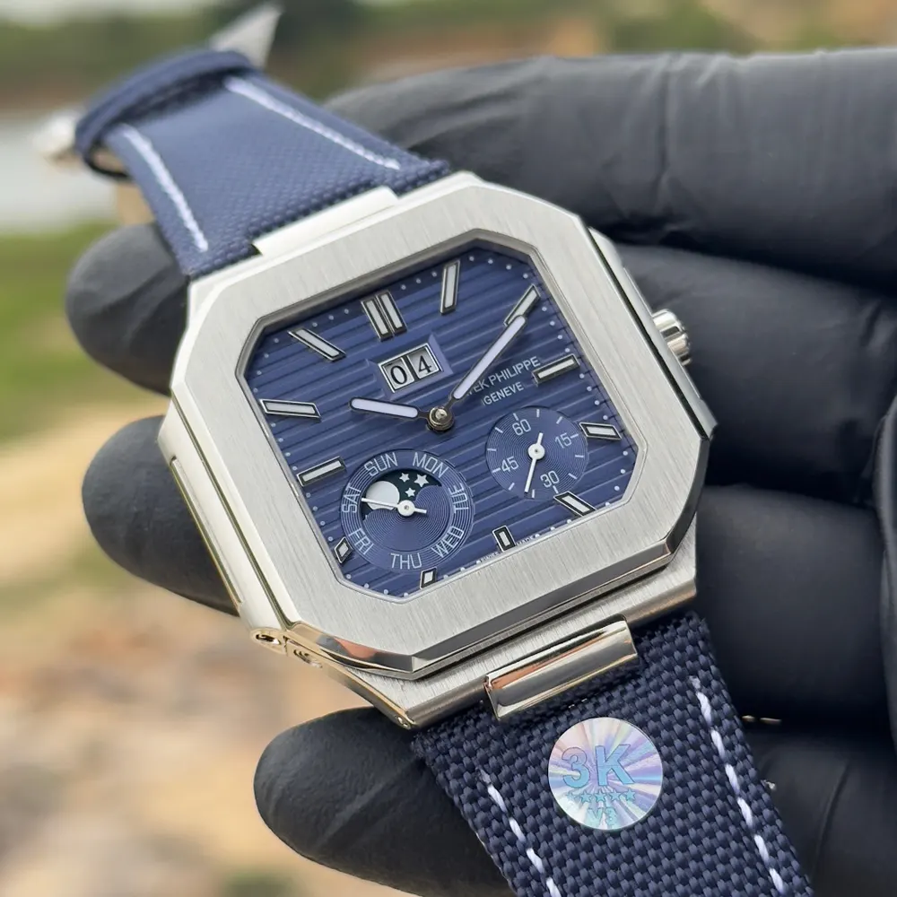 Patek Philippe Men Cubitus 45mm in Sunburst Blue 5822P-001 (8)