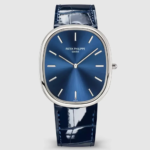 Patek Philippe Men Golden Ellipse in Sunburst Blue 5738P-001